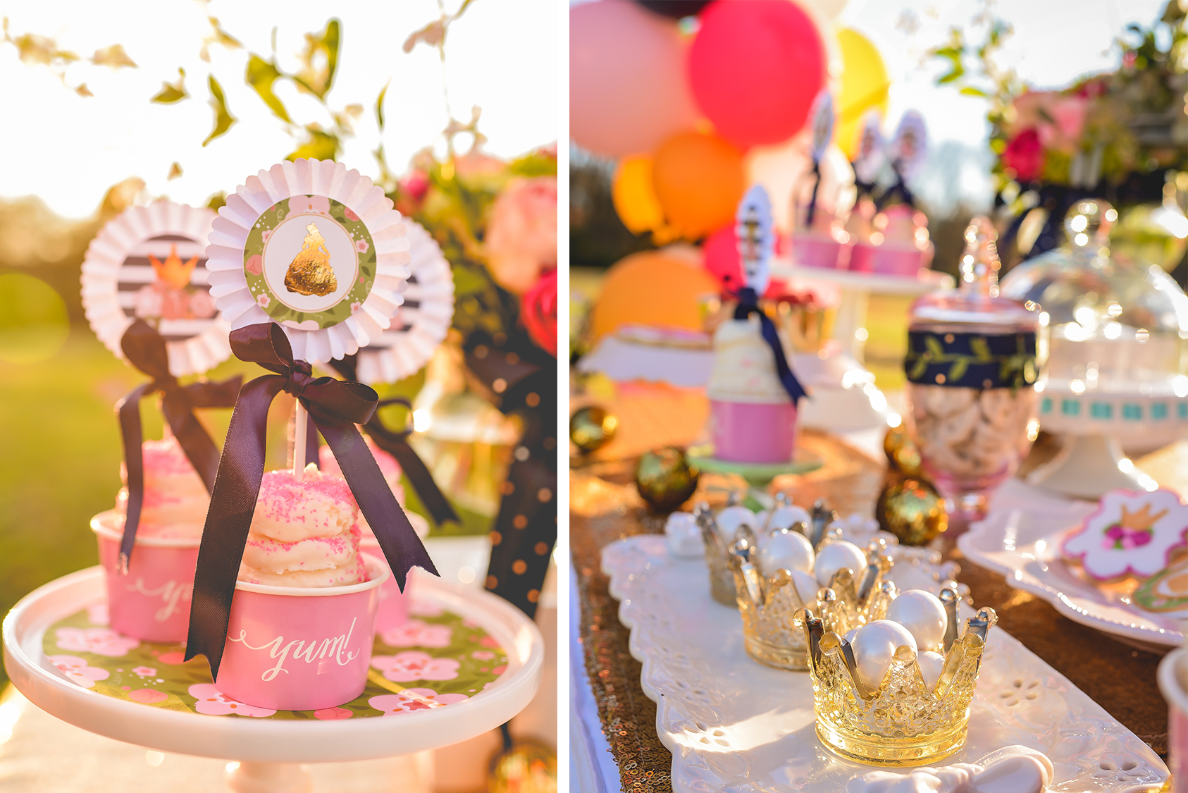 Content creation services princess party styled shoot
