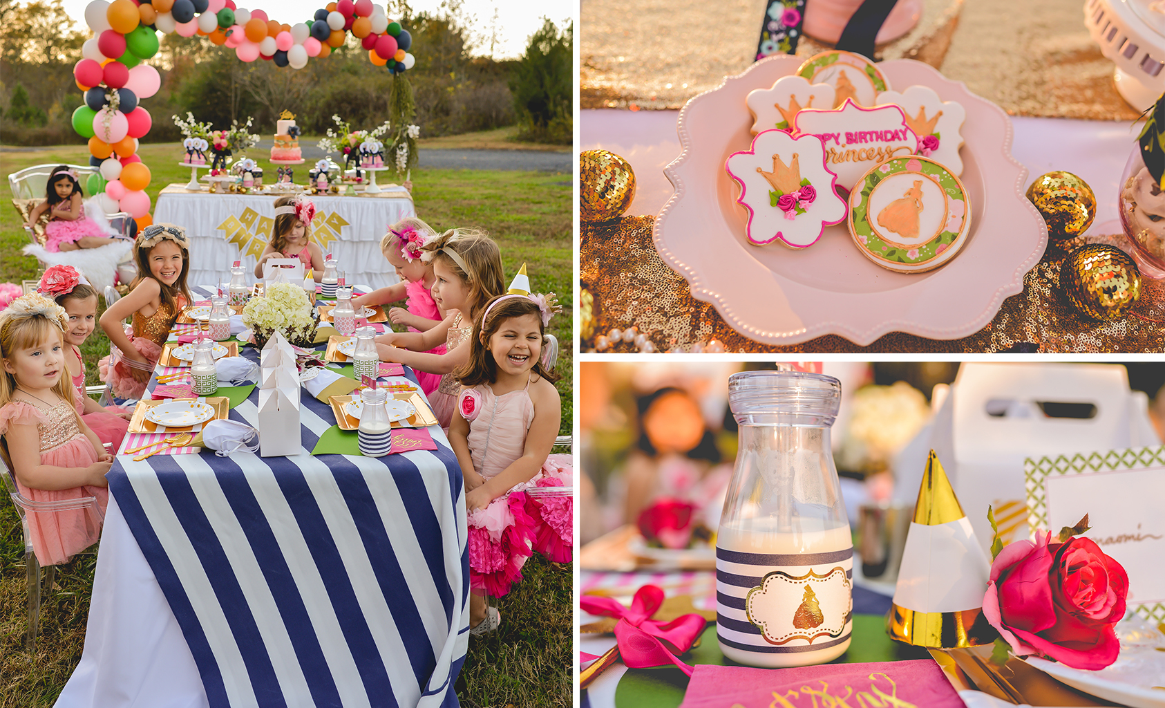 Content creation services princess party styled shoot
